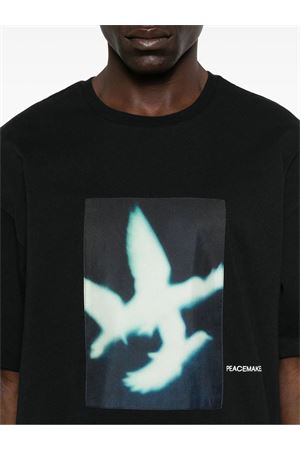 T-shirt in cotone nero OAMC PEACEMAKER | PCM1OT02FJE002099